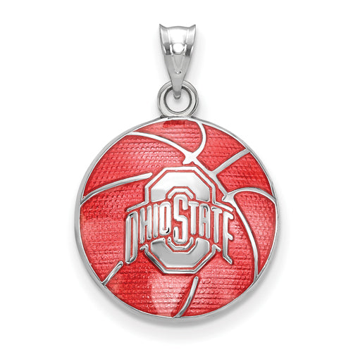 SS The Ohio State Univ. Enameled Basketball Pendant