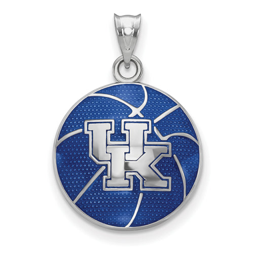 SS University of Kentucky Domed Enameled Basketball Pendant