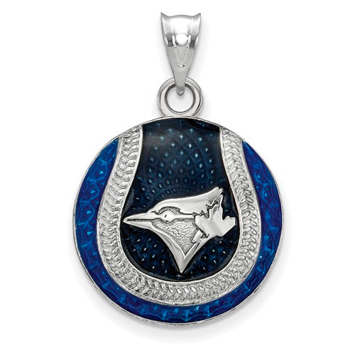 SS Toronto Blue Jays Enameled Baseball Pendant