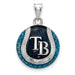 SS Tampa Bay Rays Domed Enameled Baseball Pendant