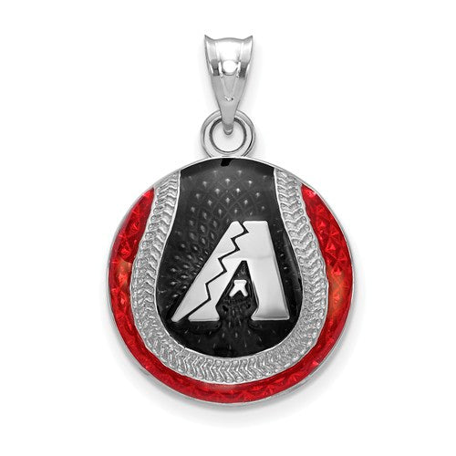 SS Arizona Diamondbacks Enameled Baseball Pendant