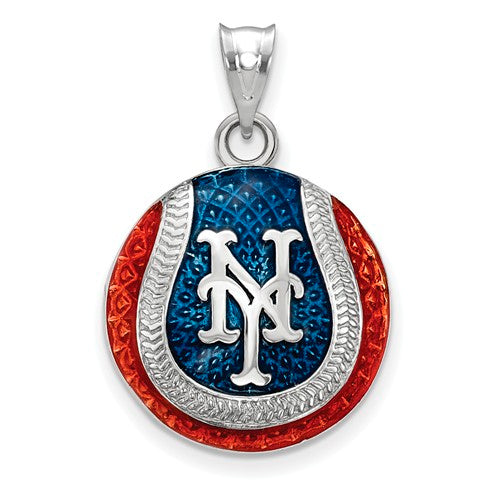 SS New York Mets Enameled Baseball Pendant