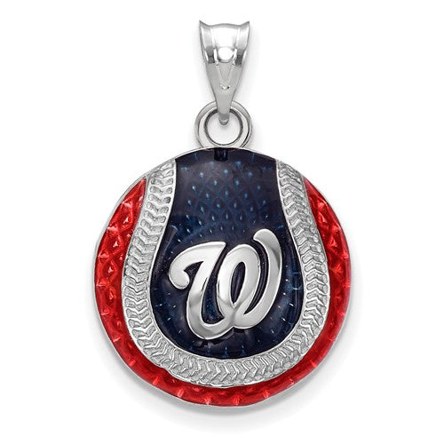 SS Washington Nationals Enameled Baseball Pendant