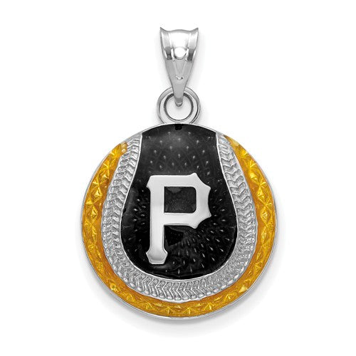 SS Pittsburgh Pirates Baseball Enameled Pendant