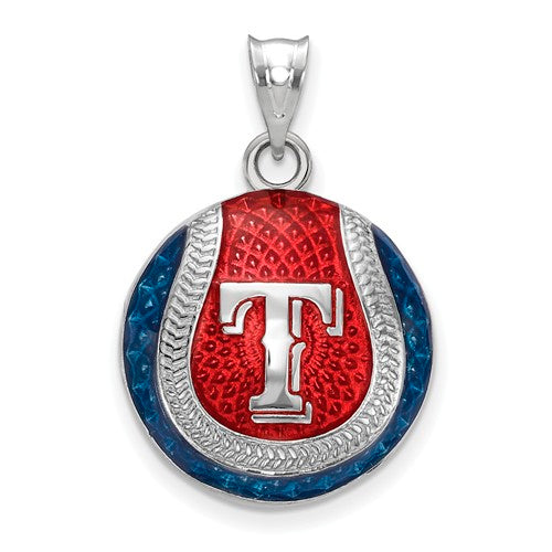 SS Texas Rangers T Baseball Enameled Pendant