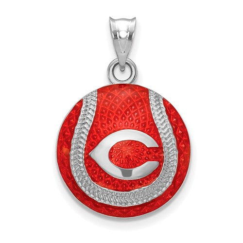 SS Cincinnati Reds C Reds Baseball Enameled Pendant