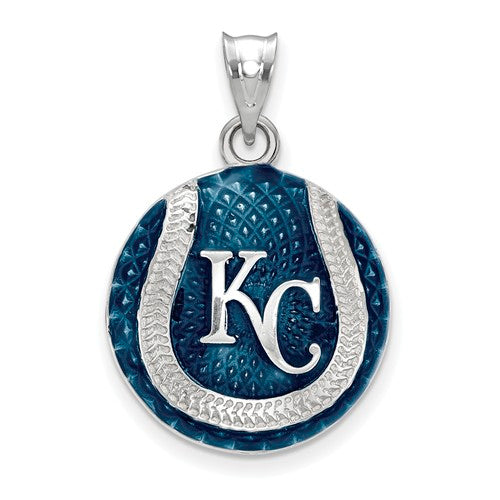 SS MLB  Kansas City Royals KC Staggered Baseball Enamel