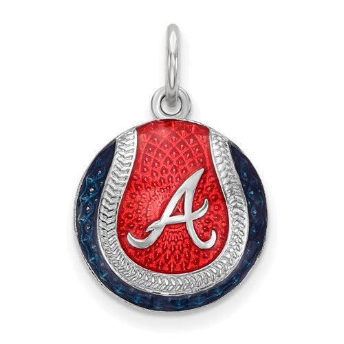 SS Atlanta Braves Small Enameled Baseball Charm