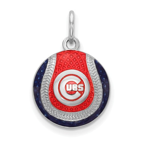 SS Chicago Cubs Domed Enameled Baseball Charm