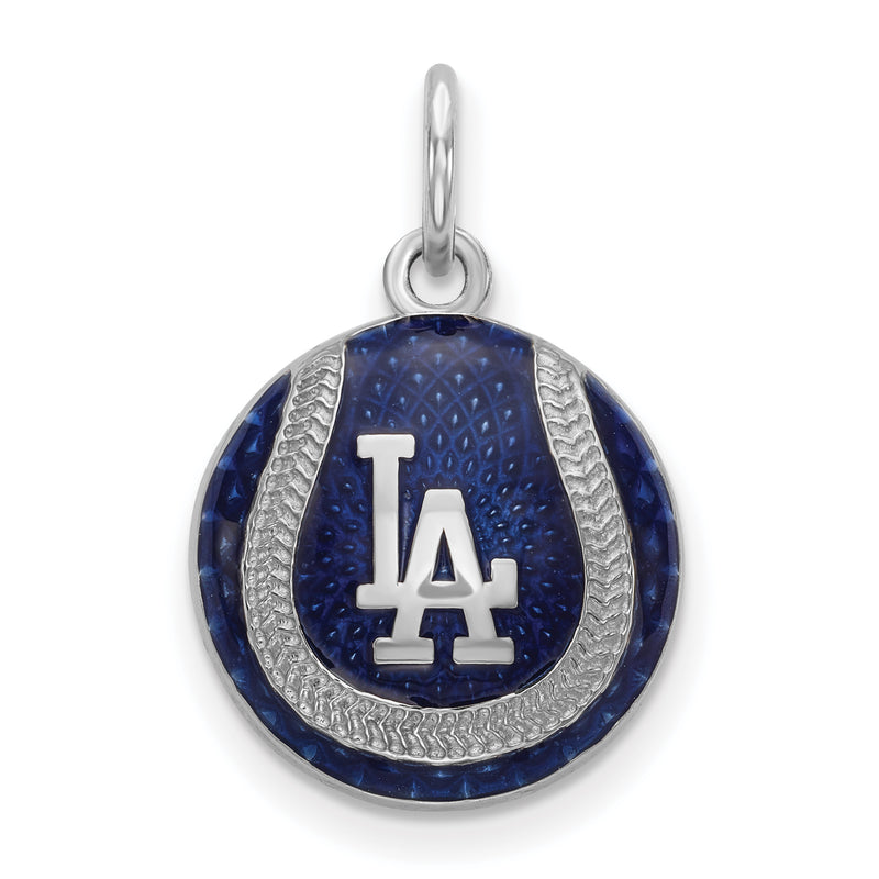  SS MLB Los Angeles Dodgers L-A Baseball Enameled Charm
