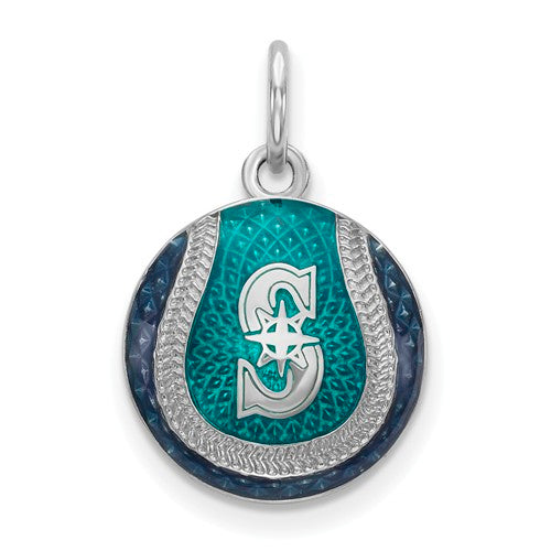 SS Seattle Mariners Enameled Baseball Charm