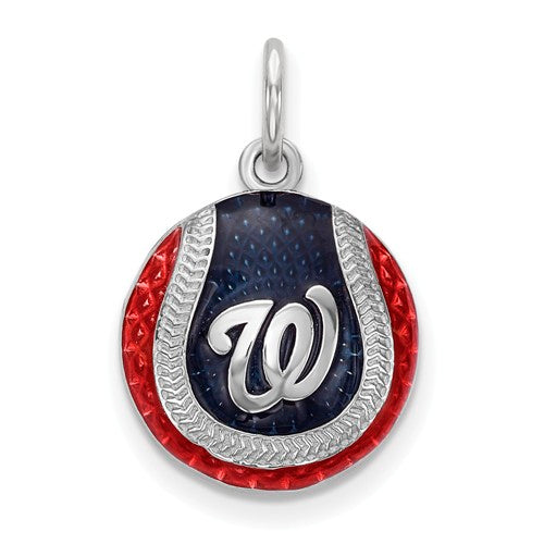 SS Washington Nationals Small Enameled Baseball Charm