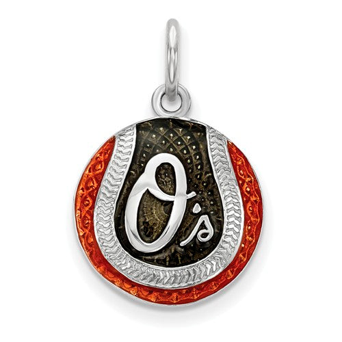 SS Baltimore Orioles O Enameled Baseball Charm