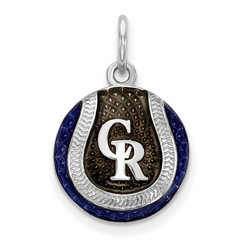 SS Colorado Rockies Small Enameled Baseball Charm