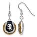 SS San Diego Padres Enameled Baseball Dangle Earrings