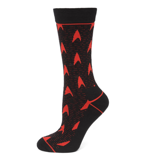 Red Delta Shield Black Men's Socks