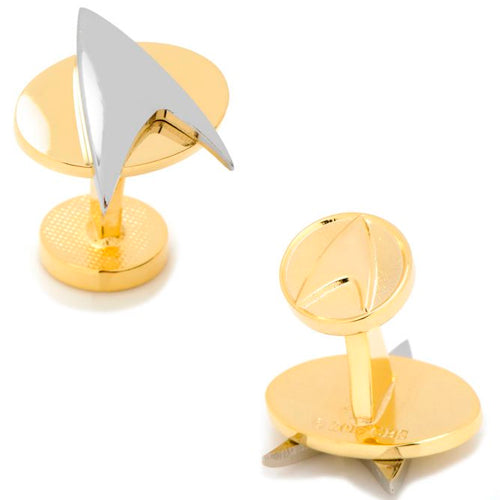 Two Tone Star Trek Delta Shield Cufflinks