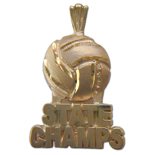 Volleyball State Champs 10 kt gold XS Pendant