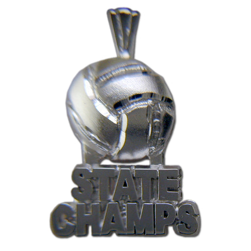 Volleyball State Champs Sterling Silver XS Pendant