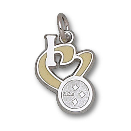 Pittsburgh Steelers I Heart Logo w/Enamel
