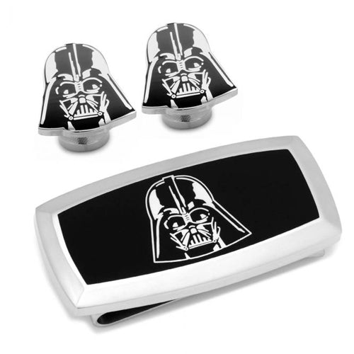 Darth Vader Cufflinks and Cushion Money Clip Gift Set