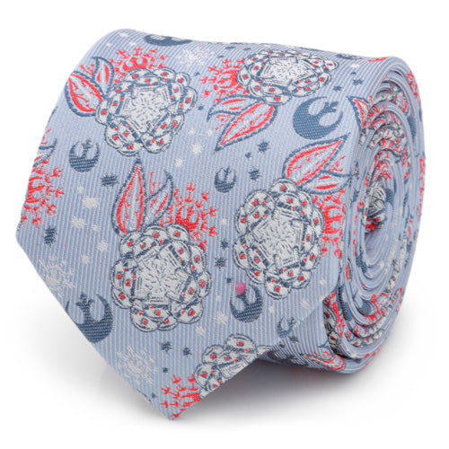 Star Wars Floral Icons Light Blue Men's Tie