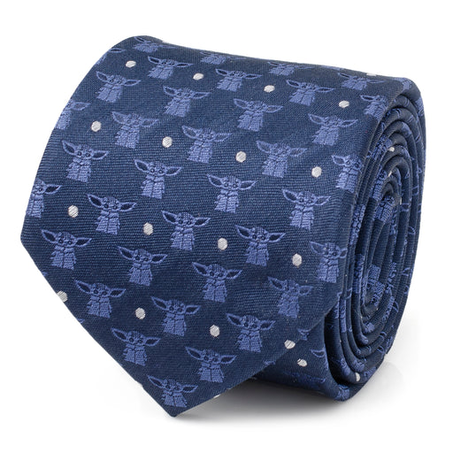 Grogu Navy Blue Men's Tie