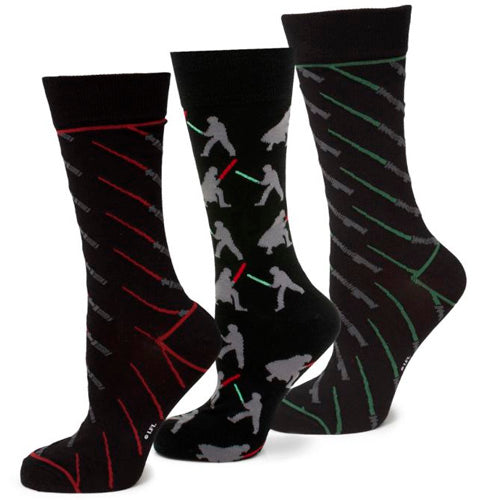 Lightsaber Battle 3 Pair Socks Gift Set