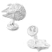 Sterling Silver 3D Millennium Falcon Cufflinks