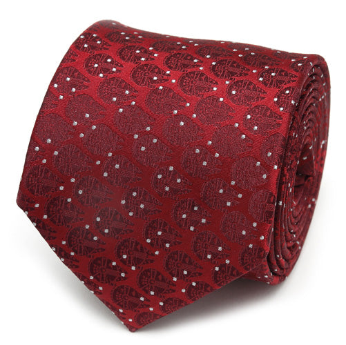 Millennium Falcon Dot Red Men's Tie