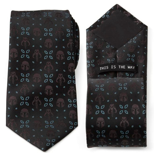 Mandalorian Motif Black Men's Tie