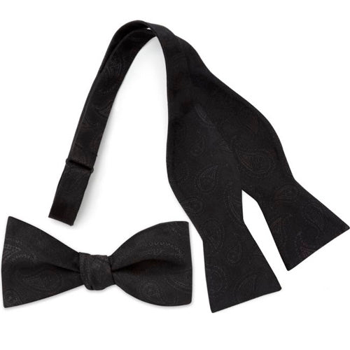 Vader Paisley Black Men's Bow Tie