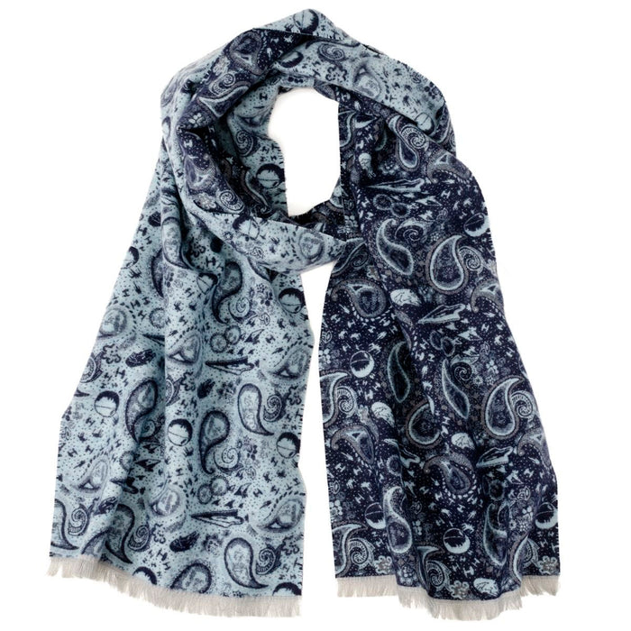 Vader Paisley Blue and Gray Scarf- by Star Wars