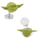 3D Green Yoda Head Cufflinks