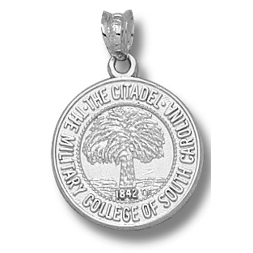 The Citidel  of So Carolina Seal Silver Pendant
