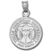 Texas Christian University Seal Silver Pendant