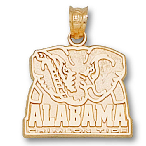 University of  Alabama Elephant Logo 10 kt Gold Pendant