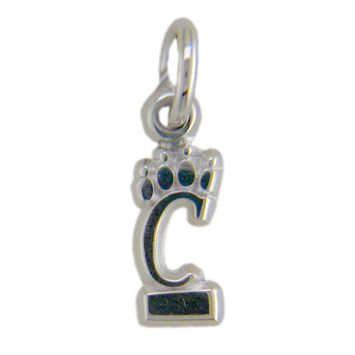 University of Cincinnati Pierced CPAW Very Small Silver Pendant