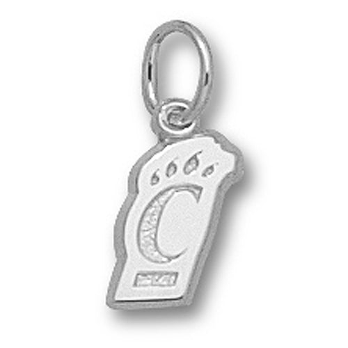 University of Cincinnati SOLID C PAW Silver Pendant