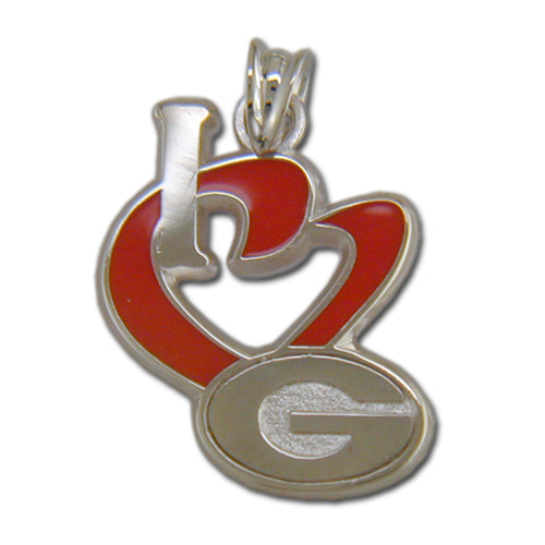 University of Georgia I HEART G ENAMEL Pendant