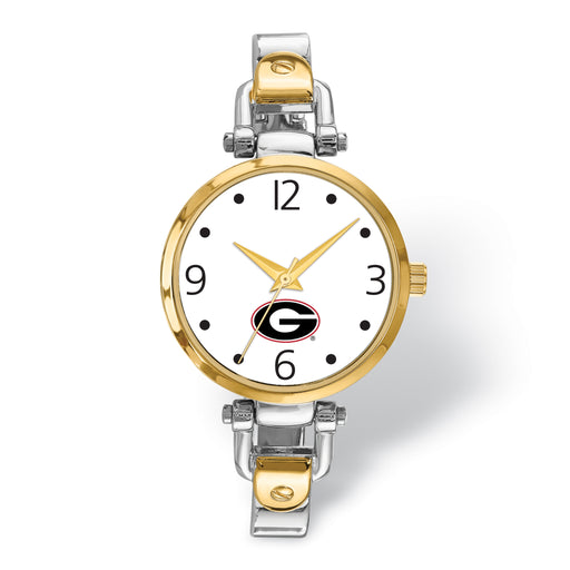 LogoArt University Of Georgia Elegant Ladies 2-tone Watch