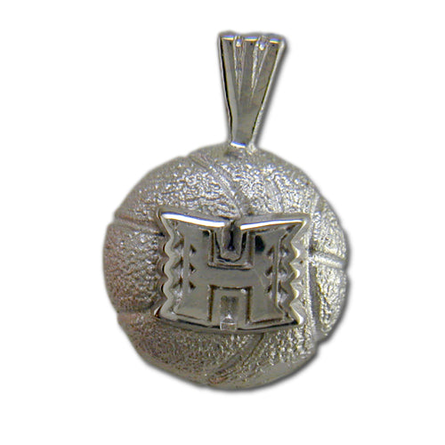 University of Hawaii H BASKETBALL Silver Pendant