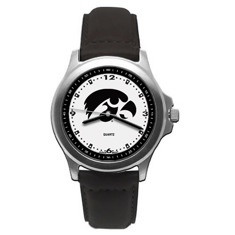 Univ Of Iowa Woman's Rookie Watch With Black Strap