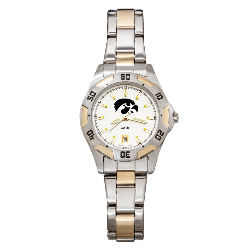 Univ Of Iowa All-Pro Women's Two-tone Watch W/Bracelet