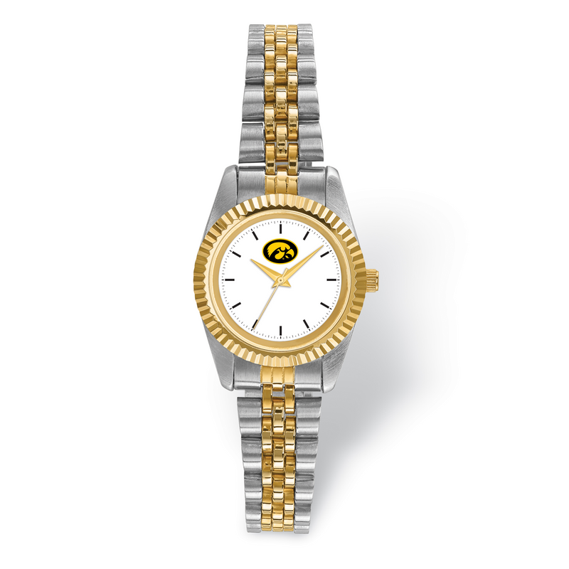 LogoArt University Of Iowa Pro Two-tone Ladies Watch
