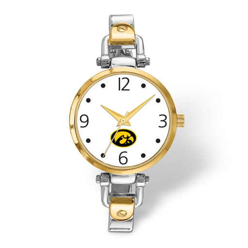 LogoArt University Of Iowa Elegant Ladies 2-tone Watch