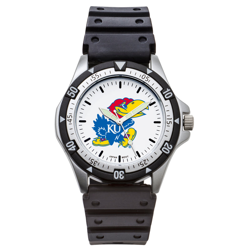 Univ Of Kansas Option Sport Watch With PU Rubber Strap
