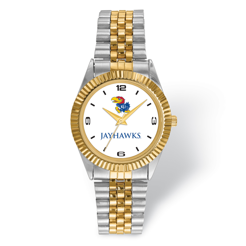 LogoArt University Of Kansas Pro Two-tone Gents Watch