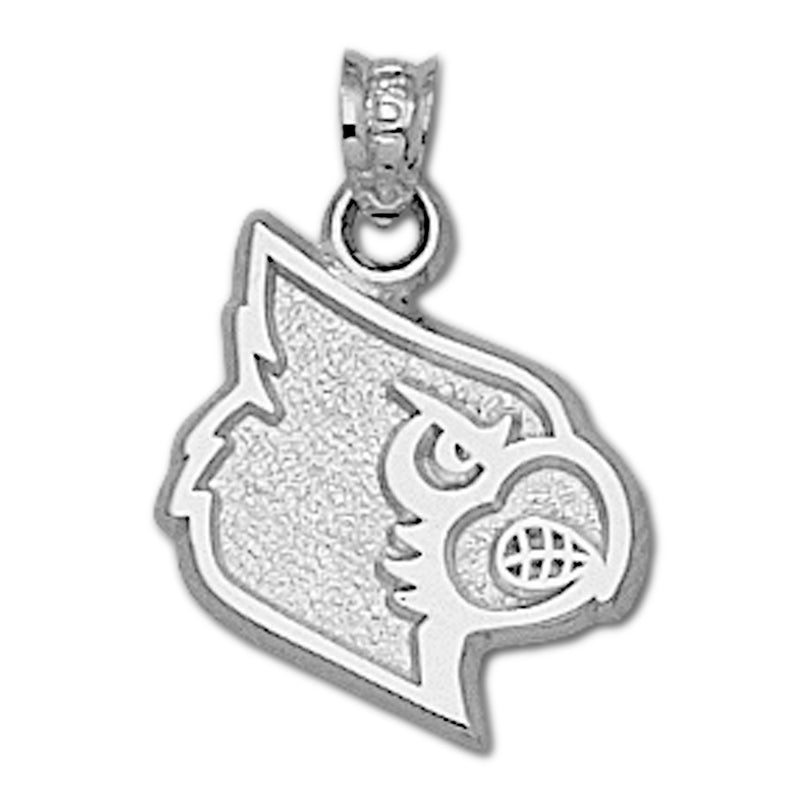 University of Louisville Cardinal Head Large Silver Pendant