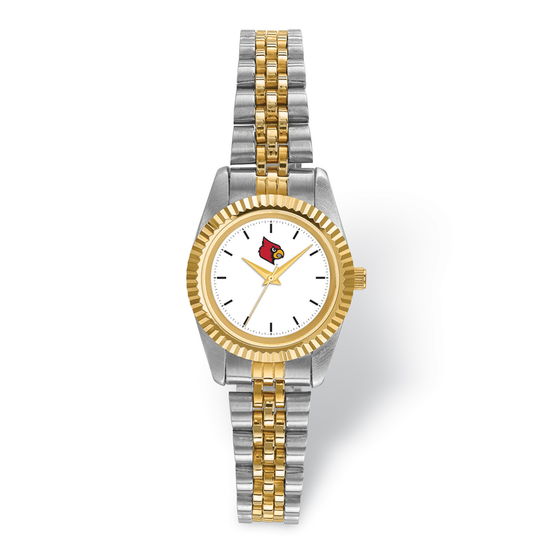 LogoArt University Of Louisville Pro Two-tone Ladies Watch